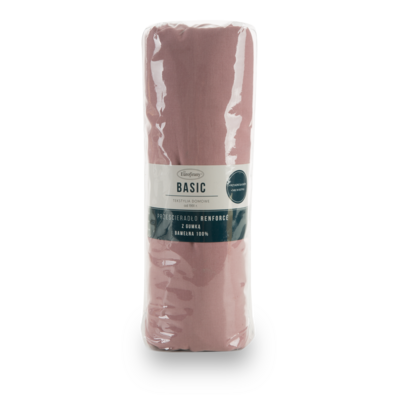 Prześcieradło z gumką BASIC 100 x 200 + 30 cm pudrowy róż