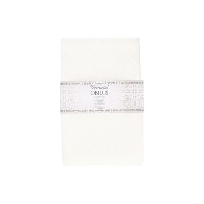 Obrus ROMBY 110 x 150 cm biały