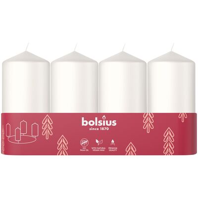 Świeca pieńkowa 100/48 Mroźna Biel 4 sztuki