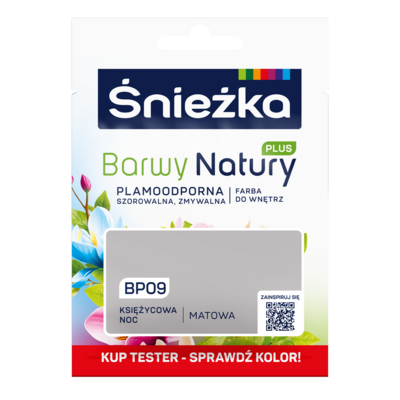 Śnieżka Farba lateksowa Barwy Natury PLUS TESTER księżycowa noc BP09 25 ml