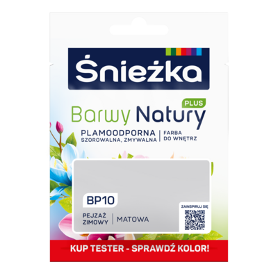 Śnieżka Farba lateksowa Barwy Natury PLUS TESTER pejzaż zimowy BP10 25 ml