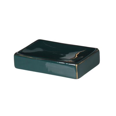 Mydelniczka Eryn 11,5 x 8,5 x 3 cm zielono-złoty