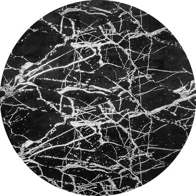 Dywan drukowany Neva petra folia 100 cm czarno-srebrny