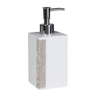 Dozownik Chiq 7 x 18 cm biało-srebrny