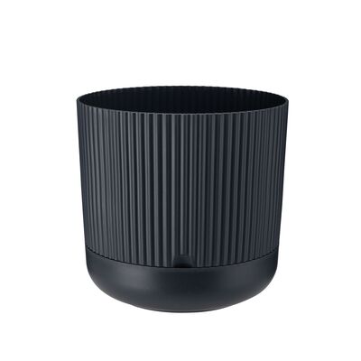 Doniczka z podstawką NOSTALGIA 16 cm 29402 antracyt