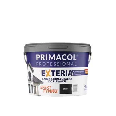 Elewacyjna farba strukturalna Exteria grafitowy 9 l