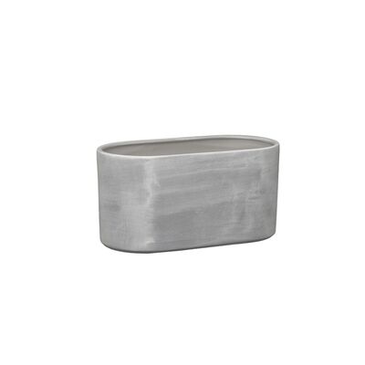 Osłonka ceramiczna Capri Mini R2224 25,0 x 13,5 cm szara