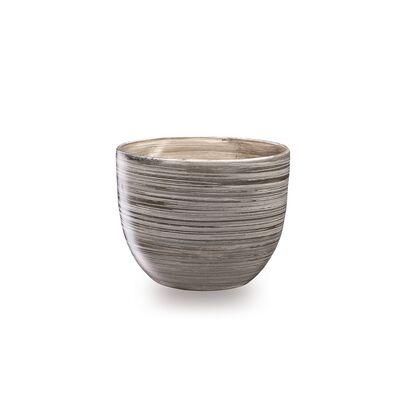 Donica ceramiczna Baryłka 2 R2223 16 cm szary