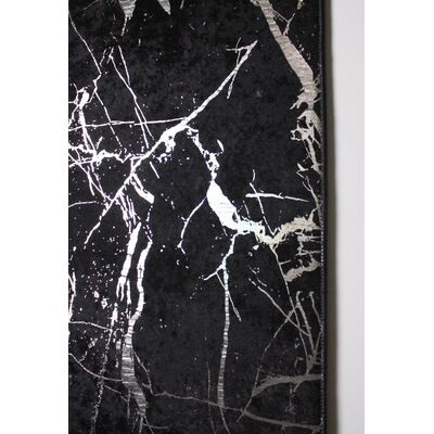 Dywan drukowany Neva petra folia 160 x 230 cm czarno-srebrny