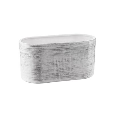 Osłonka ceramiczna Capri Mini J1536 25,0 x 13,5 cm biała z czarnym