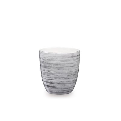 Donica ceramiczna Nova 2 J1536 16 cm biały z czarnym