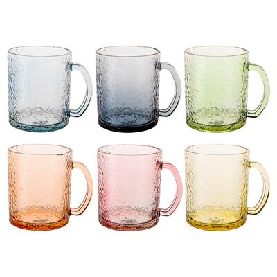 Kubek szklany kolorowy 280 ml