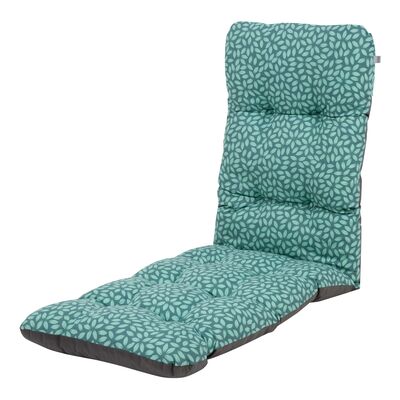 Poduszka na fotel Floryda z podnóżkiem K4 153 x 48 x 6/8 cm turkusowy