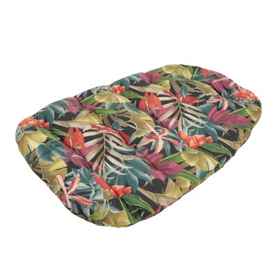 Poduszka na fotel wiszący trapez kwiaty 144 x 90 x 10/12 cm wielokolorowy