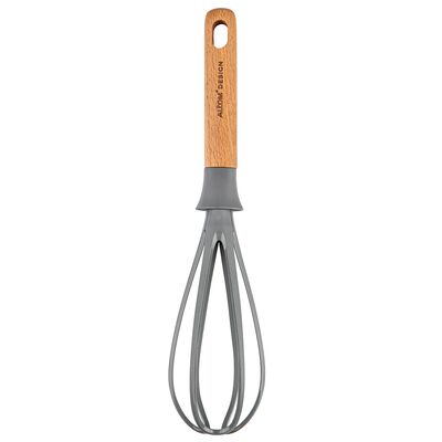 Trzepaczka z drewnianym uchwytem szary 30 x 7 x 7 cm