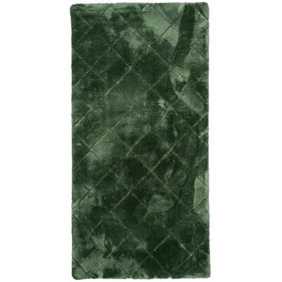 Dywan Cubic w kwadraty 70 x 140 cm zielony
