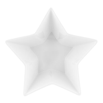 Naczynie ceramiczne gwiazdka 19,2 x 18,3 x 5,8 cm kremowe