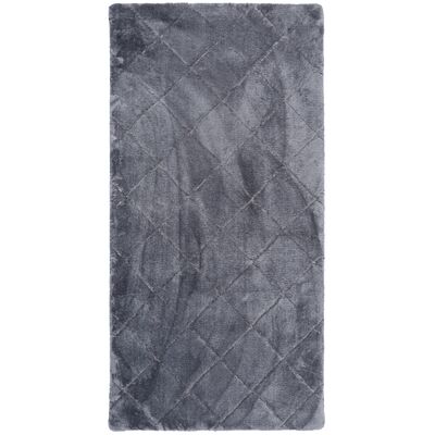 Dywan Cubic w kwadraty 60 x 100 cm ciemnoszary