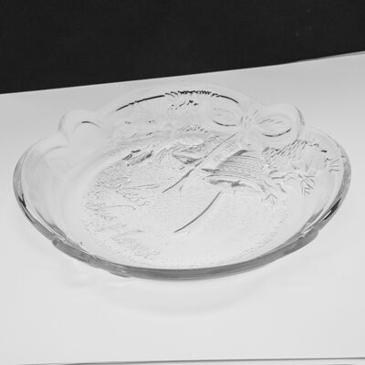 Talerz dekoracyjny bombka 17,8 x 2,9 cm transparentny