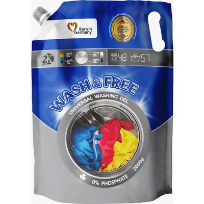 Żel do prania uniwersalny WASHFREE 57 prań 2000 g zapas