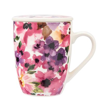 Kubek NBC z zaparzaczem i pokrywką 340 ml w opasce