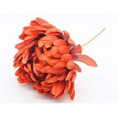 Chryzantema sztuczna pik 30 x 7 cm pomarańczowa