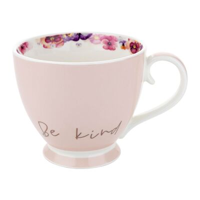 Kubek na nóżce BRATKI różowy 400 ml