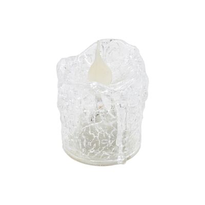 Świeczka transparentna LED ciepły biały 5 cm