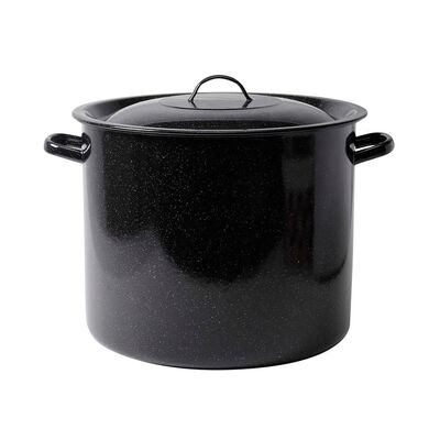 Garnek emaliowany gładki z pokrywką 40 cm 40 l