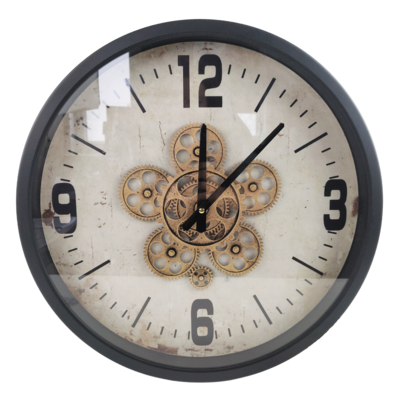 Zegar metalowy szary 46 cm