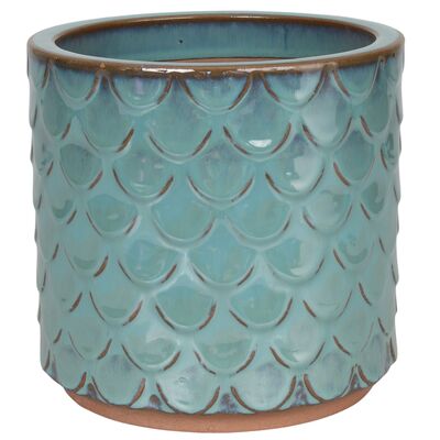 Donica 4397 szkliwo CYLINDER mrozoodporna 36 x 32 cm morski błękit 021