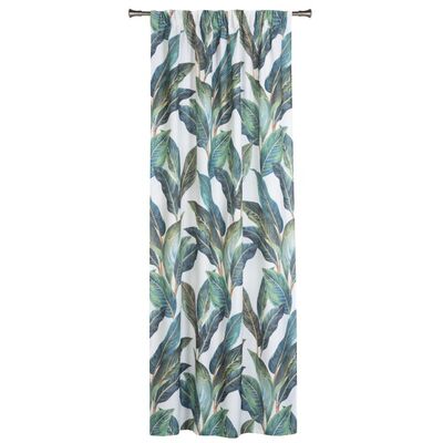 Zasłona z taśmą MOKU 140 x 260 cm liście wielokolorowy