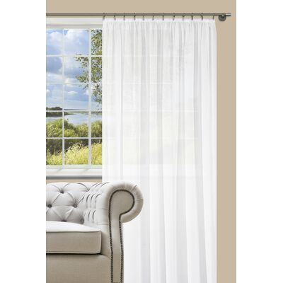 Firanka z taśmą DIANA rozmiar 300 x 280 cm kolor biały