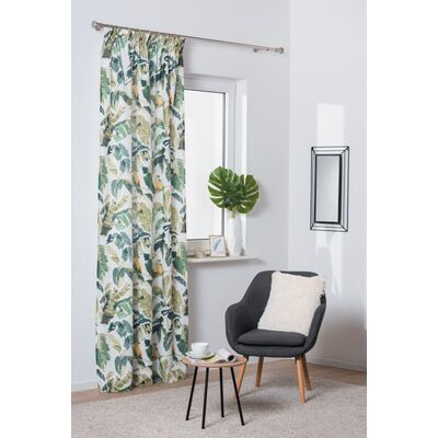 Zasłona z taśmą BRAZIL 140 x 260 cm zielony