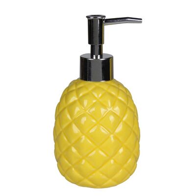 Dozownik do mydła PINEAPPLE 9 x 17 cm żółty