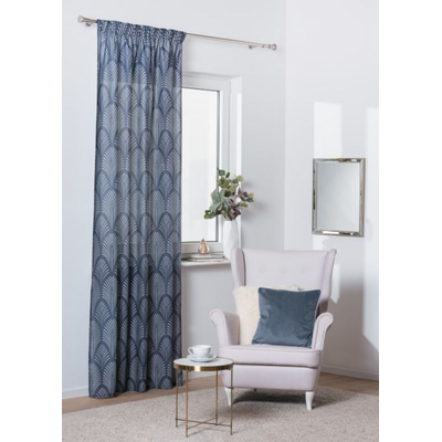 Zasłona z taśmą DECO 140 x 260 cm szary