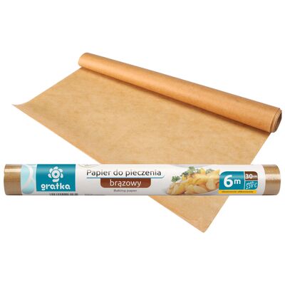 Papier do pieczenia GRATKA brązowy 6 m x 30 cm w rolce