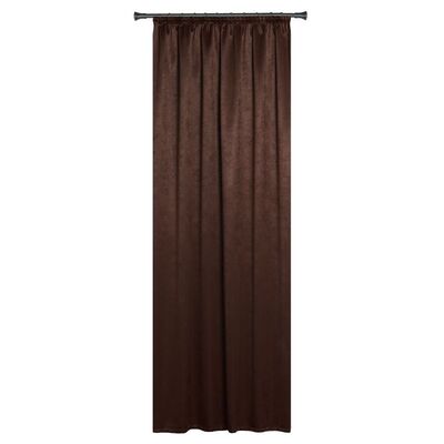 Zasłona z taśmą YORK 140 x 260 cm, kolor czekoladowy