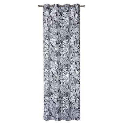 Zasłona z kółkami YSTAD 140 x 260 cm biało-czarny