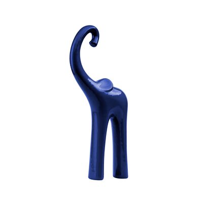 Figurka ceramiczna Słoń, granatowy połysk symbol 2114