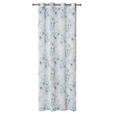 Firana z kółkami ALPINA, 140 x 280 cm kolor niebiesko-biały