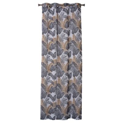 Firana z kółkami ANTIL, 140 x 260 cm liście wielokolorowy