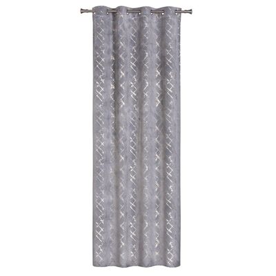 Zasłona z kółkami SHINE 140 x 260 cm, kolor szary