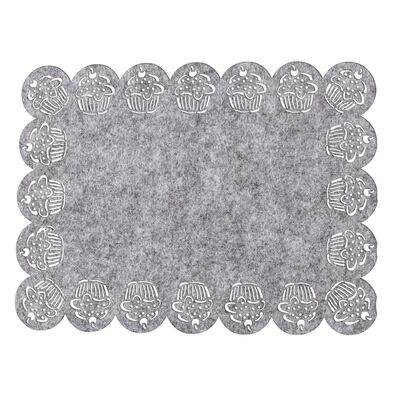 Podkładka filcowa MUFFINS 45 x 30 cm szary