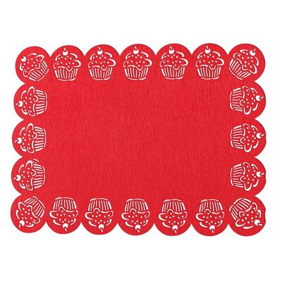Podkładka filcowa MUFFINS 45 x 30 cm czerwony