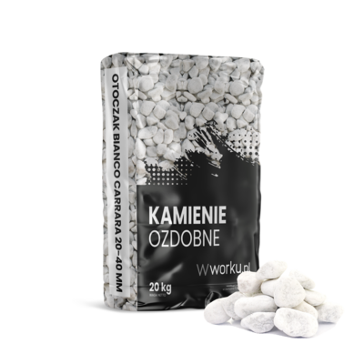 Otoczak Bianco Carrara 20-40 mm 20 kg