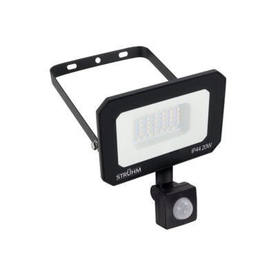 Naświetlacz z czujnikiem ruchu ASTON LED S 20 W black neutralna biel NW strühm