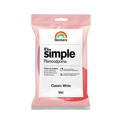 Beckers Farba plamoodporna IT'S SIMPLE Tester Classic White