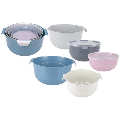 Zestaw miska plastikowa 7 elementów mix