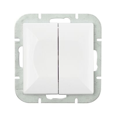 Łącznik podwójny perła, WP-2P biały, p/t 10 a, 250 v, świecznikowy